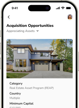 Asset value mobile interface